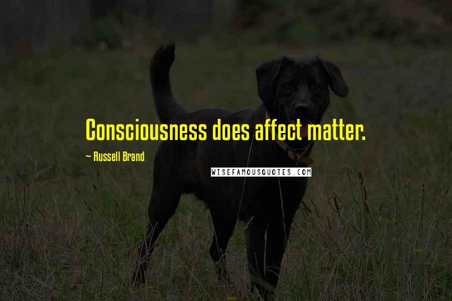 Russell Brand quotes: Consciousness does affect matter.