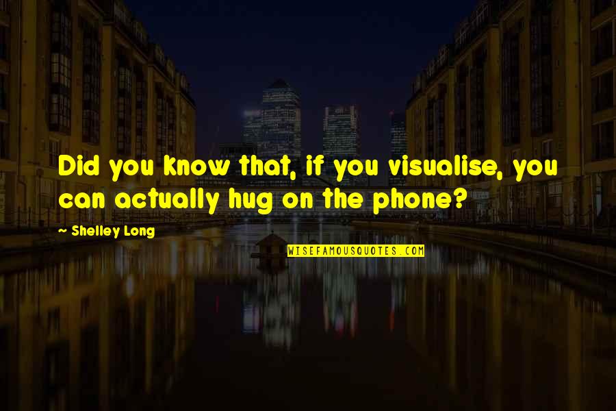 Russomano E Quotes By Shelley Long: Did you know that, if you visualise, you