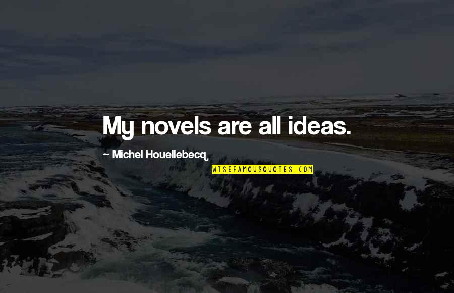 Russula Mushrooms Quotes By Michel Houellebecq: My novels are all ideas. Russula Mushrooms Quotes By Michel Houellebecq: My novels are all ideas.