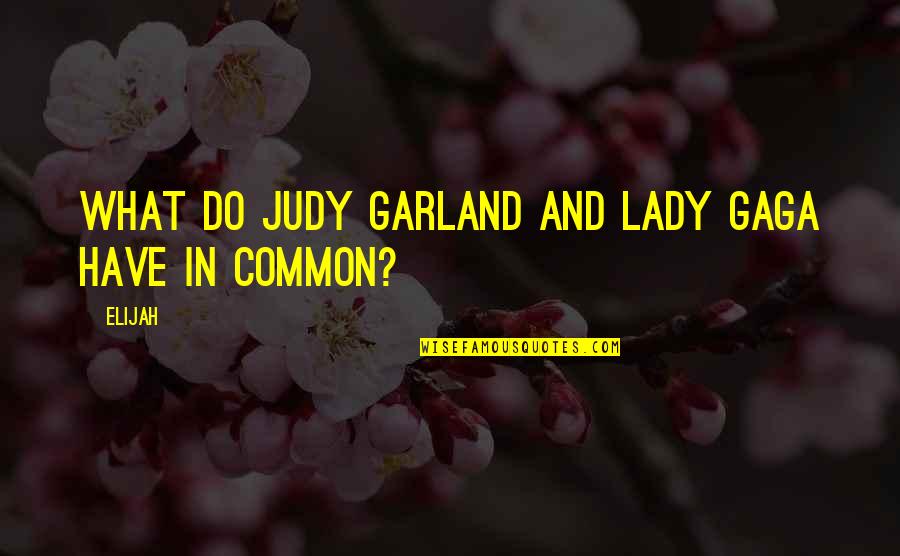 Rust Cohle Religion Quotes By Elijah: What do Judy Garland and Lady Gaga have