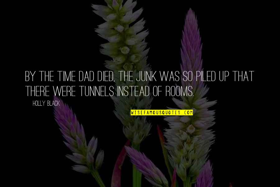 Rusted Minds Quotes By Holly Black: By the time dad died, the junk was Rusted Minds Quotes By Holly Black: By the time dad died, the junk was