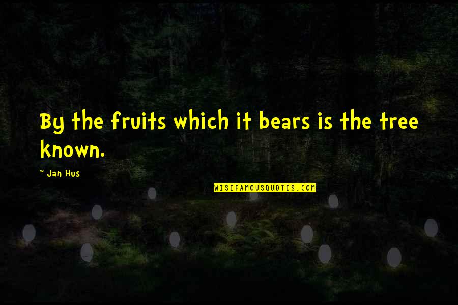 Rustic Bathroom Quotes By Jan Hus: By the fruits which it bears is the