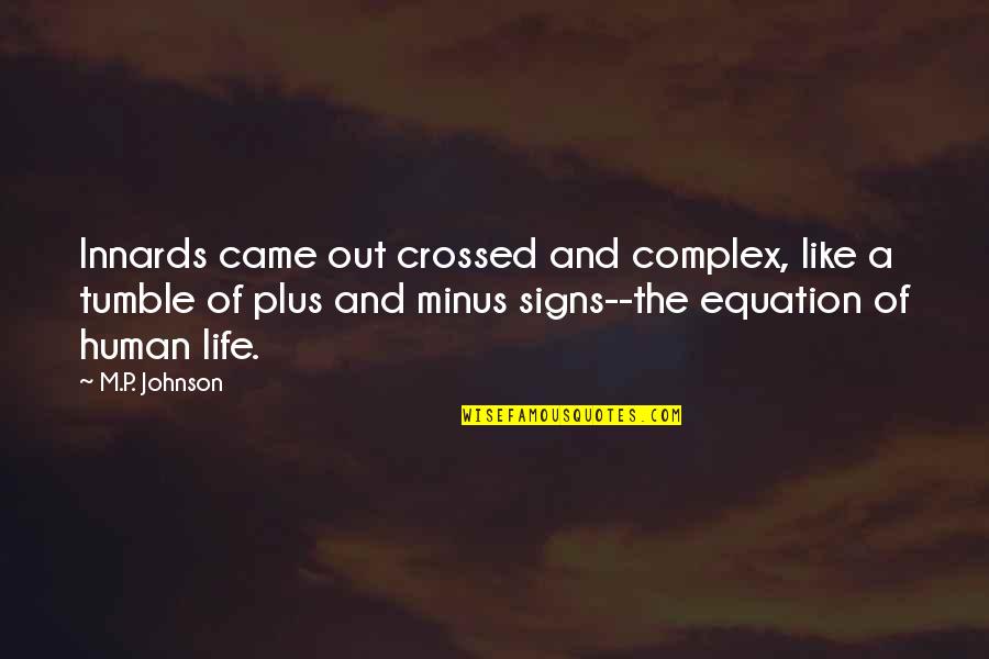 Ruszczyk Shooting Quotes By M.P. Johnson: Innards came out crossed and complex, like a Ruszczyk Shooting Quotes By M.P. Johnson: Innards came out crossed and complex, like a