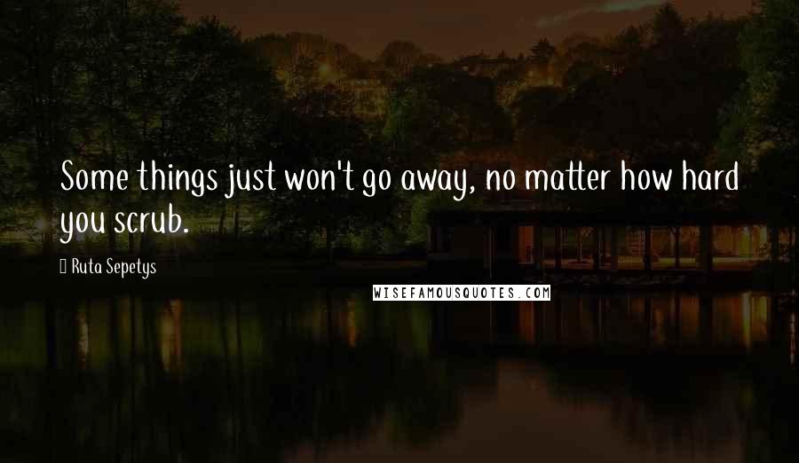 Ruta Sepetys quotes: Some things just won't go away, no matter how hard you scrub.