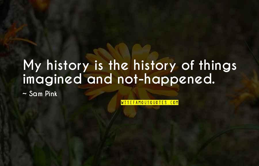 Rutaraka Quotes By Sam Pink: My history is the history of things imagined
