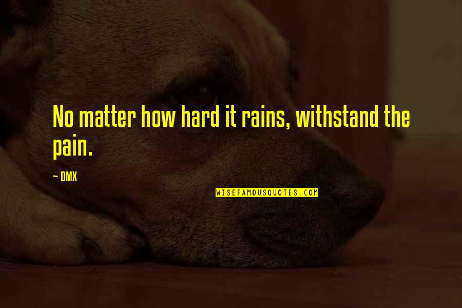Rutenberg Sales Quotes By DMX: No matter how hard it rains, withstand the