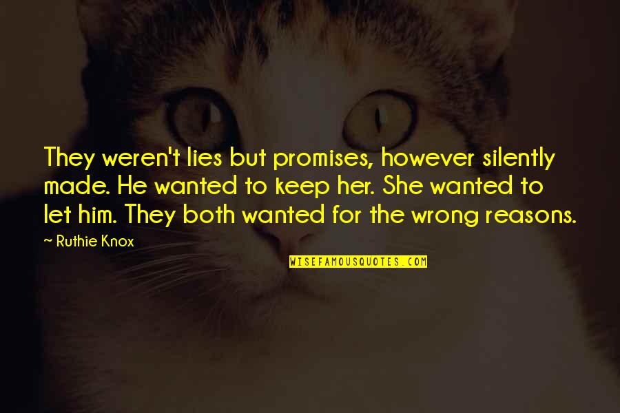 Ruthie Quotes By Ruthie Knox: They weren't lies but promises, however silently made.