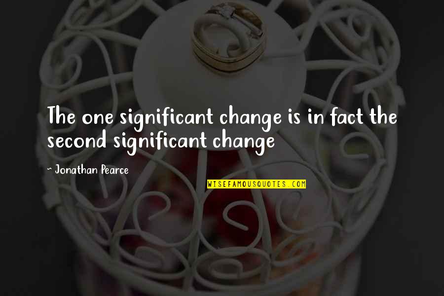 Ruwet Sibley Quotes By Jonathan Pearce: The one significant change is in fact the