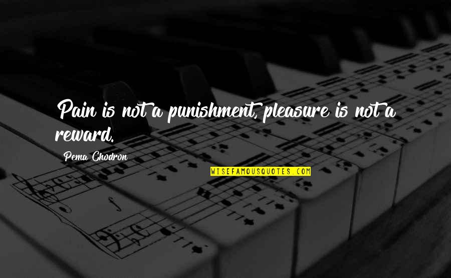 Rv Lifestyle Quotes By Pema Chodron: Pain is not a punishment, pleasure is not Rv Lifestyle Quotes By Pema Chodron: Pain is not a punishment, pleasure is not