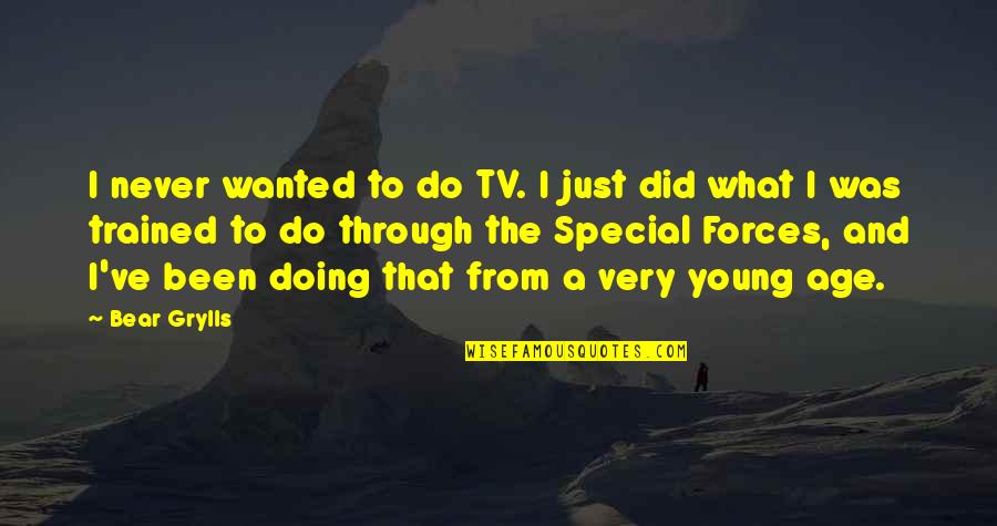 Ryha Mn Quotes By Bear Grylls: I never wanted to do TV. I just Ryha Mn Quotes By Bear Grylls: I never wanted to do TV. I just
