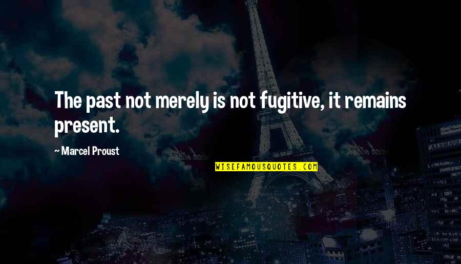 Ryuguden Ryokan Quotes By Marcel Proust: The past not merely is not fugitive, it
