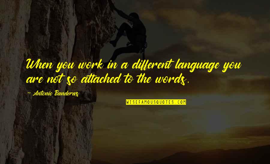 S.e. Hinton Book Quotes By Antonio Banderas: When you work in a different language you