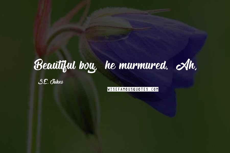 S.E. Jakes quotes: Beautiful boy," he murmured. "Ah,