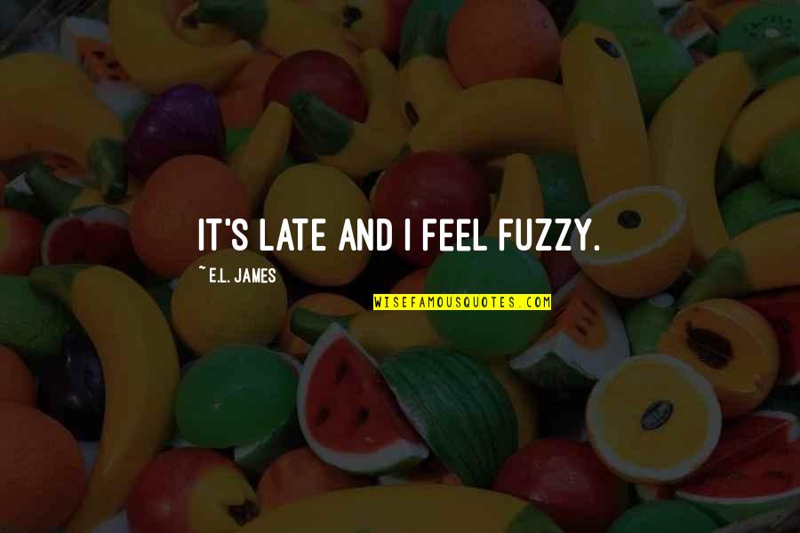 S.h.i.e.l.d Quotes By E.L. James: IT'S LATE AND I feel fuzzy.