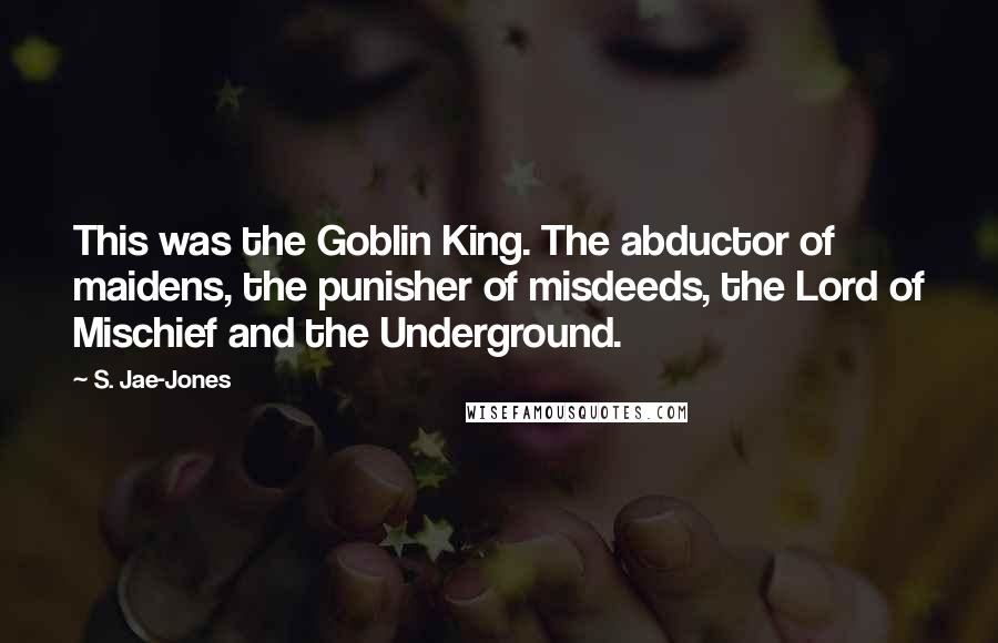 S. Jae-Jones quotes: This was the Goblin King. The abductor of maidens, the punisher of misdeeds, the Lord of Mischief and the Underground.