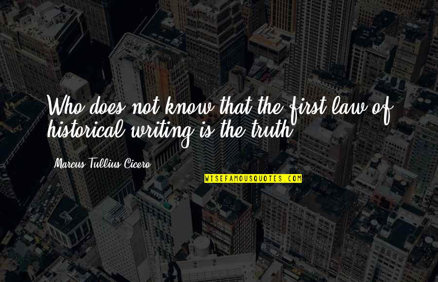 S Ngerknaben Augarten Quotes By Marcus Tullius Cicero: Who does not know that the first law S Ngerknaben Augarten Quotes By Marcus Tullius Cicero: Who does not know that the first law