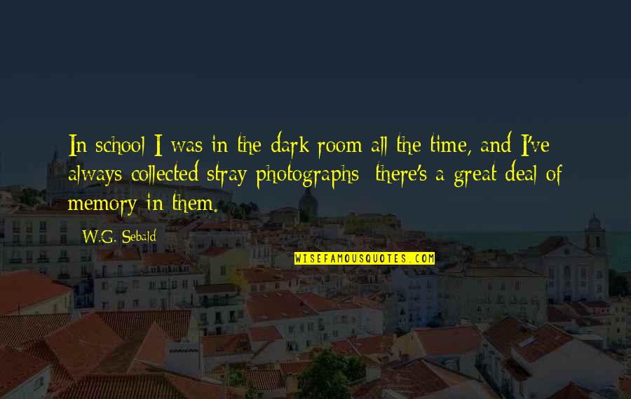 S.w.a.g Quotes By W.G. Sebald: In school I was in the dark room
