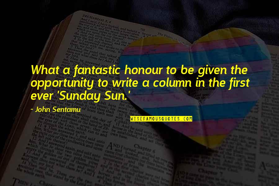 Sa Pagkain Quotes By John Sentamu: What a fantastic honour to be given the