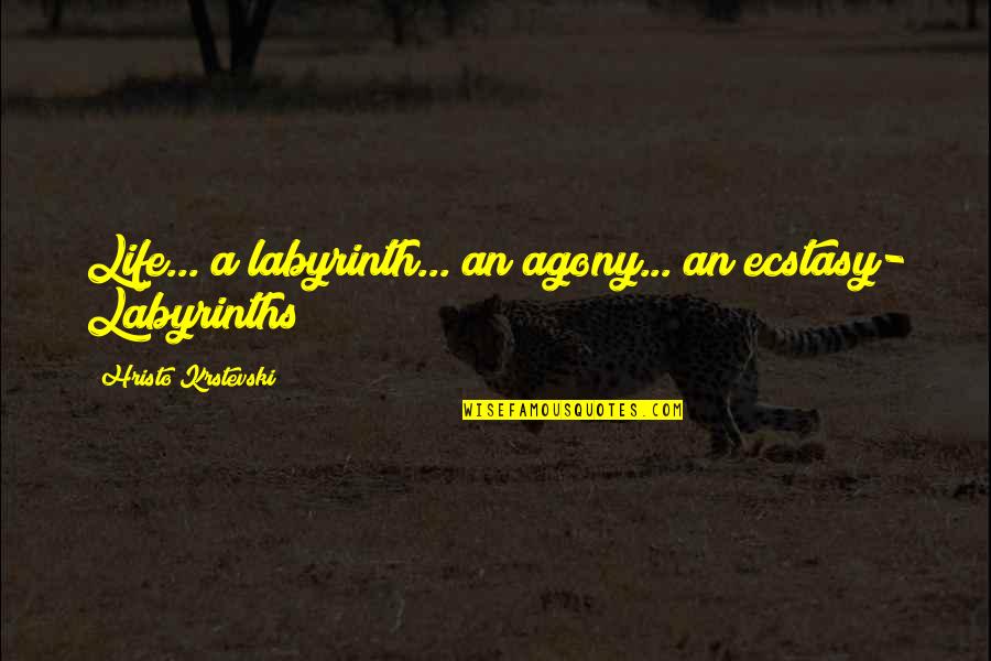 Sa Tropa Quotes By Hristo Krstevski: Life... a labyrinth... an agony... an ecstasy- Labyrinths Sa Tropa Quotes By Hristo Krstevski: Life... a labyrinth... an agony... an ecstasy- Labyrinths