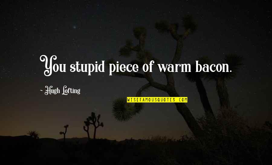 Saale Unstrut Quotes By Hugh Lofting: You stupid piece of warm bacon.