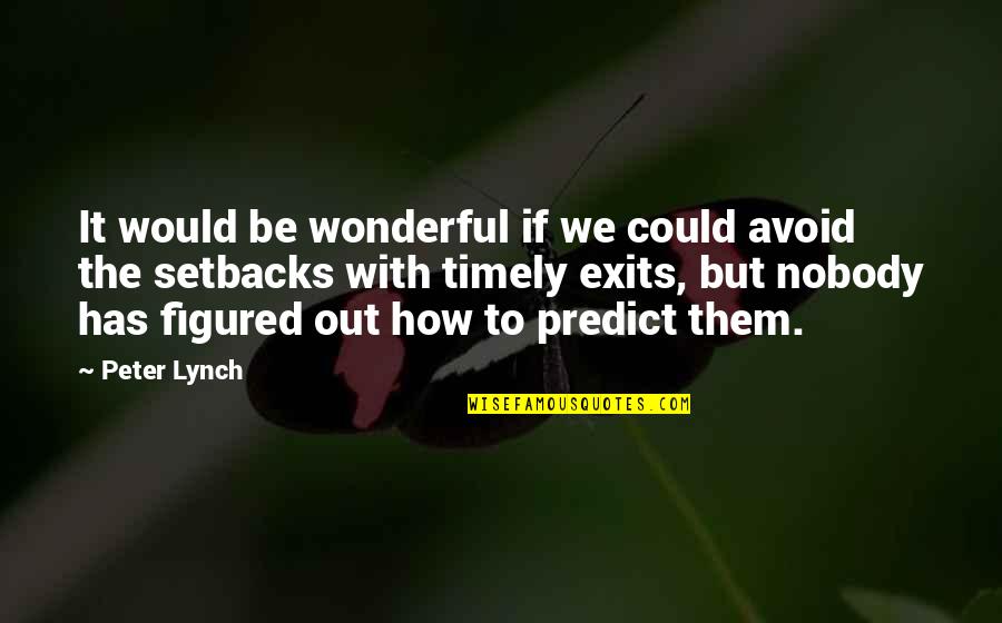 Saatnya Kuis Quotes By Peter Lynch: It would be wonderful if we could avoid