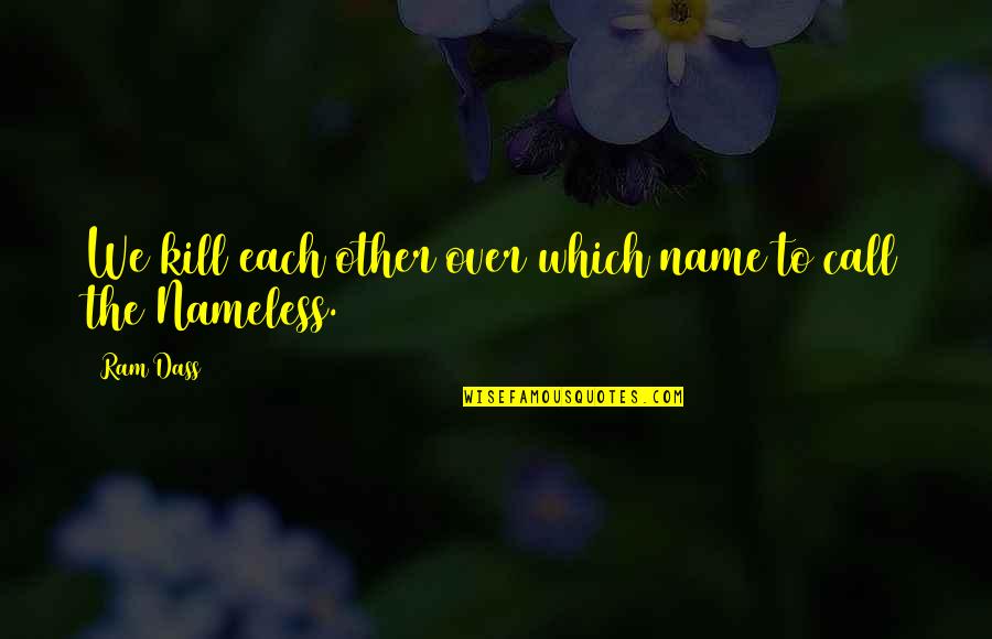 Sabahudin Sinanovic Quotes By Ram Dass: We kill each other over which name to