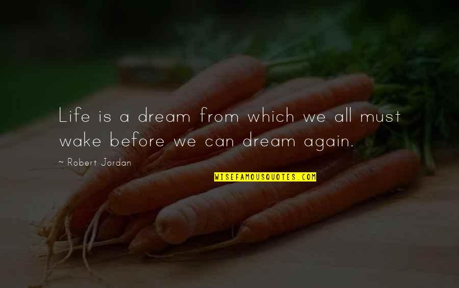 Saban 60 Minutes Quotes By Robert Jordan: Life is a dream from which we all