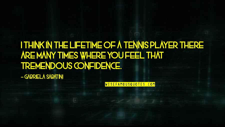 Sabatini Tennis Quotes By Gabriela Sabatini: I think in the lifetime of a tennis