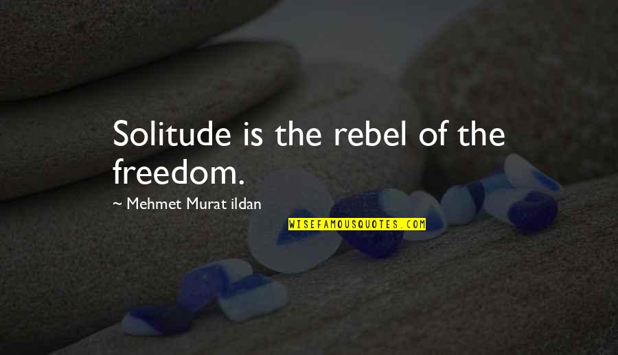 Sabbath Greetings Quotes By Mehmet Murat Ildan: Solitude is the rebel of the freedom.