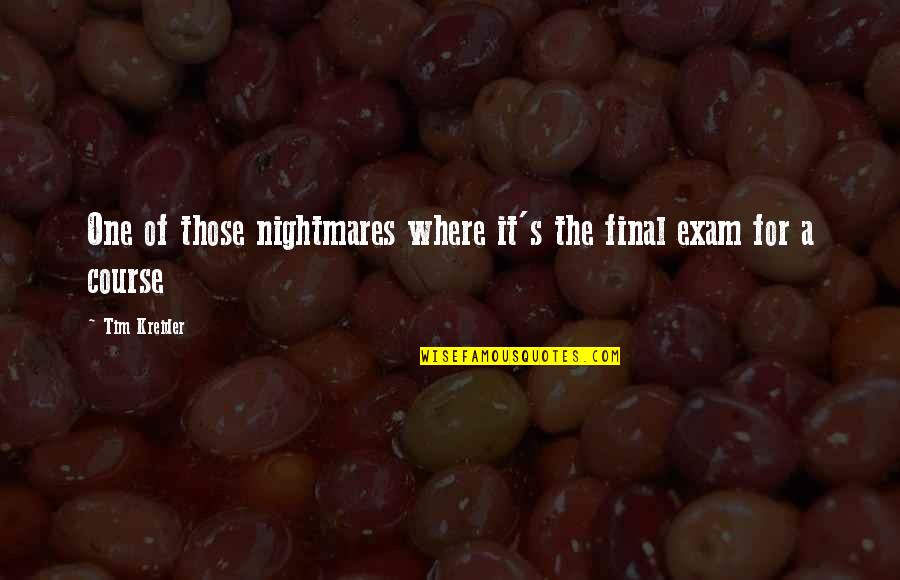 Sabiendo Qui N Quotes By Tim Kreider: One of those nightmares where it's the final