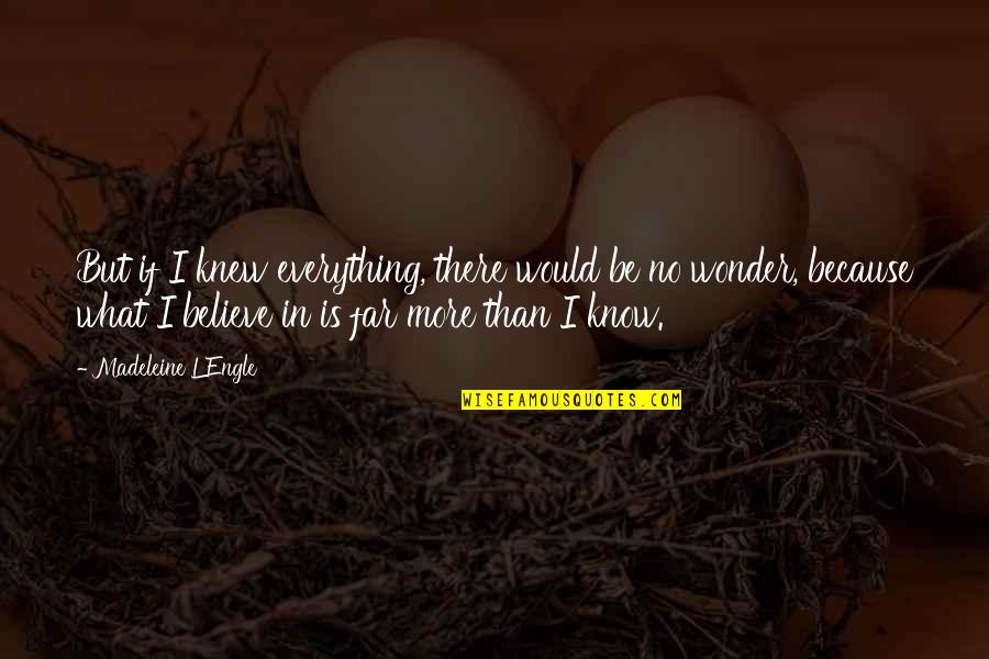 Sabordage D Finition Quotes By Madeleine L'Engle: But if I knew everything, there would be Sabordage D Finition Quotes By Madeleine L'Engle: But if I knew everything, there would be