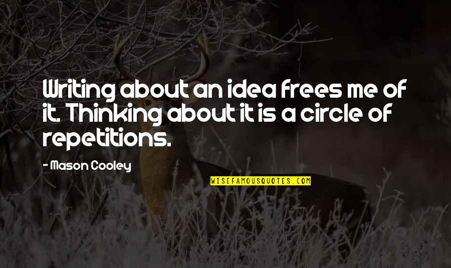 Sabounjian Bourj Quotes By Mason Cooley: Writing about an idea frees me of it.