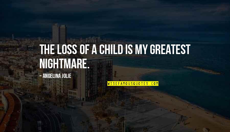 Sacared Quotes By Angelina Jolie: The loss of a child is my greatest Sacared Quotes By Angelina Jolie: The loss of a child is my greatest