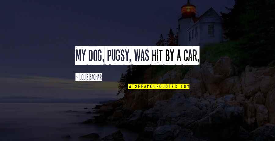 Sachar Quotes By Louis Sachar: My dog, Pugsy, was hit by a car, Sachar Quotes By Louis Sachar: My dog, Pugsy, was hit by a car,