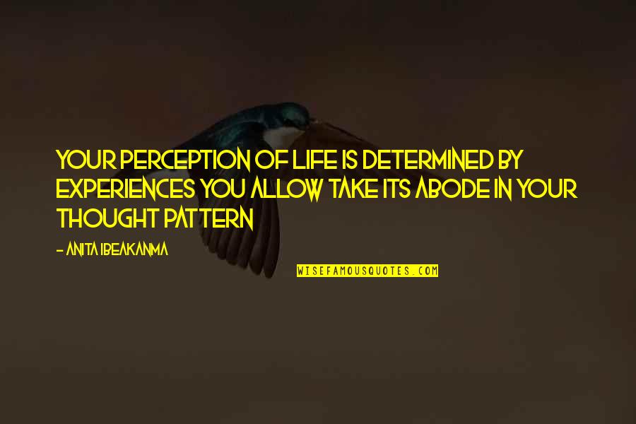 Sacharoza Quotes By Anita Ibeakanma: Your perception of life is determined by experiences Sacharoza Quotes By Anita Ibeakanma: Your perception of life is determined by experiences