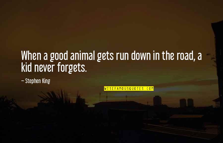 Sachika Face Quotes By Stephen King: When a good animal gets run down in