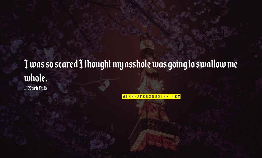 Sacredly Agnezious Quotes By Mark Tufo: I was so scared I thought my asshole
