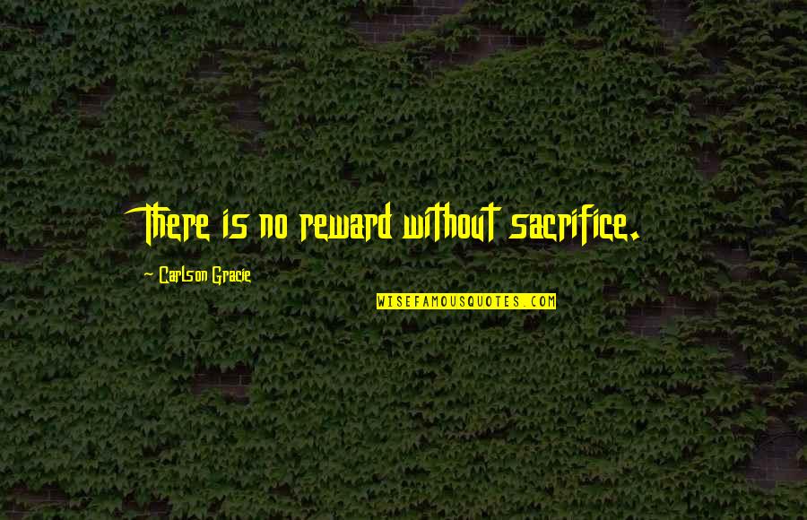 Sacrifice And Reward Quotes By Carlson Gracie: There is no reward without sacrifice.