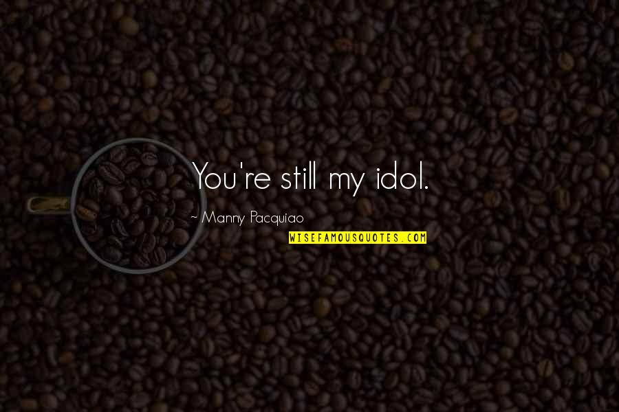 Sacudida De Bebe Quotes By Manny Pacquiao: You're still my idol. Sacudida De Bebe Quotes By Manny Pacquiao: You're still my idol.