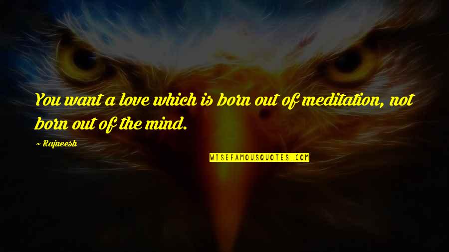 Sad Bffs Quotes By Rajneesh: You want a love which is born out