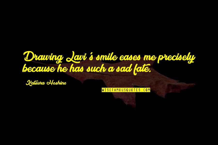 Sad But Smile Quotes By Katsura Hoshino: Drawing Lavi's smile eases me precisely because he