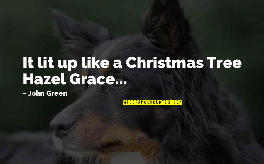 Sad Christmas Without You Quotes By John Green: It lit up like a Christmas Tree Hazel Sad Christmas Without You Quotes By John Green: It lit up like a Christmas Tree Hazel