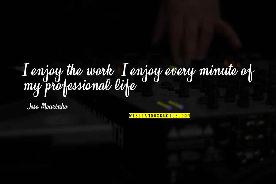 Sad Disturbance Quotes By Jose Mourinho: I enjoy the work, I enjoy every minute