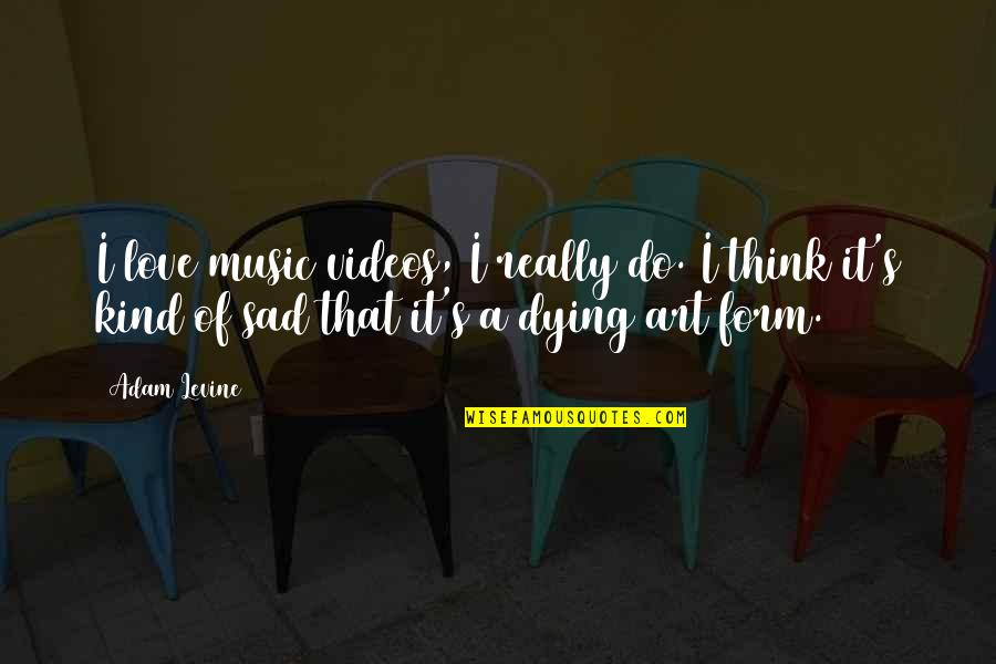 Sad Dying Love Quotes By Adam Levine: I love music videos, I really do. I