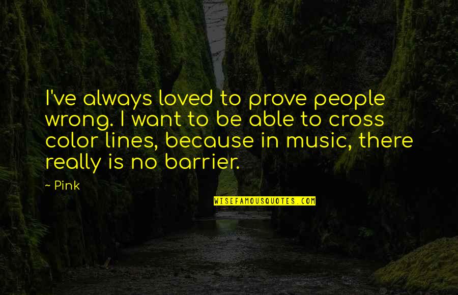 Sad Love For Teenagers Quotes By Pink: I've always loved to prove people wrong. I