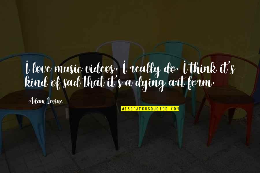 Sad Music Quotes By Adam Levine: I love music videos, I really do. I