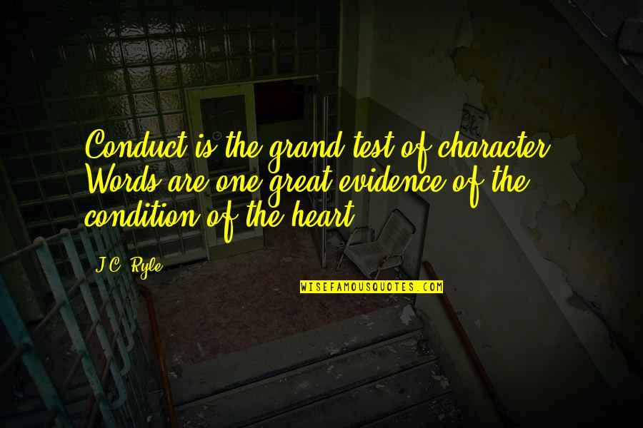 Sad Sailor Moon Quotes By J.C. Ryle: Conduct is the grand test of character. Words Sad Sailor Moon Quotes By J.C. Ryle: Conduct is the grand test of character. Words