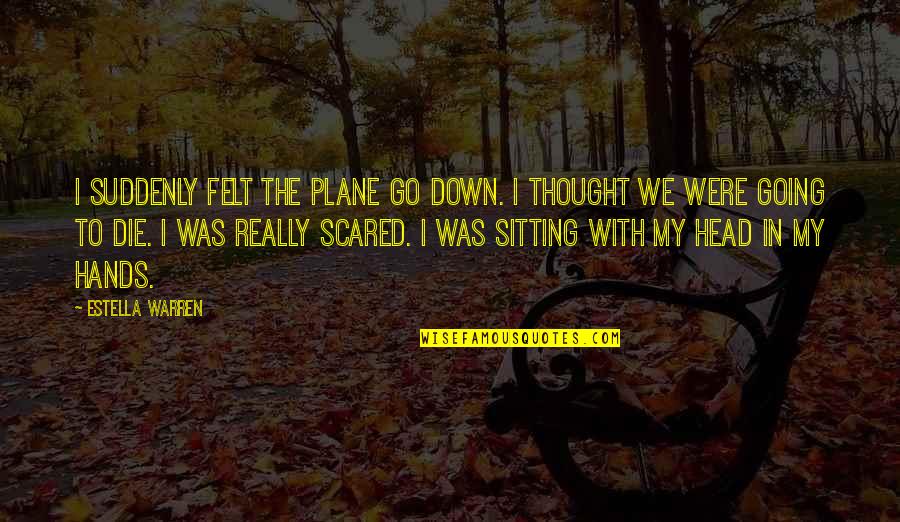 Sad Song We The Kings Quotes By Estella Warren: I suddenly felt the plane go down. I Sad Song We The Kings Quotes By Estella Warren: I suddenly felt the plane go down. I