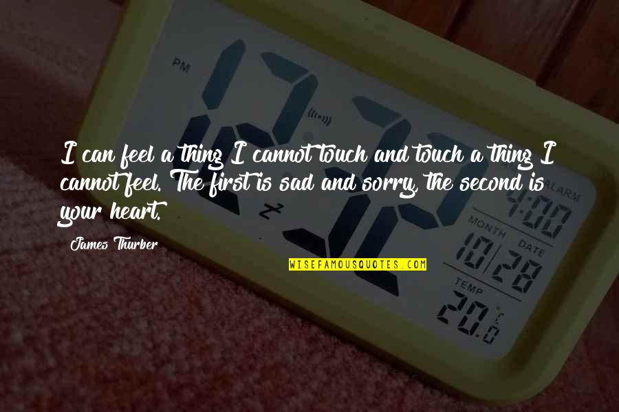 Sad Sorry Quotes By James Thurber: I can feel a thing I cannot touch