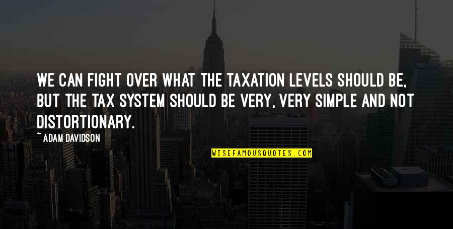 Sad Status Whatsapp Quotes By Adam Davidson: We can fight over what the taxation levels